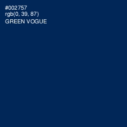 #002757 - Green Vogue Color Image